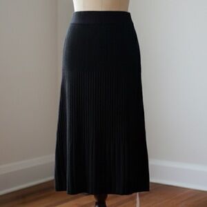 Cyrus Black Midi Skirt